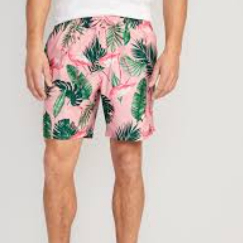 old navy printed pink swim trunks size 4x Nwt